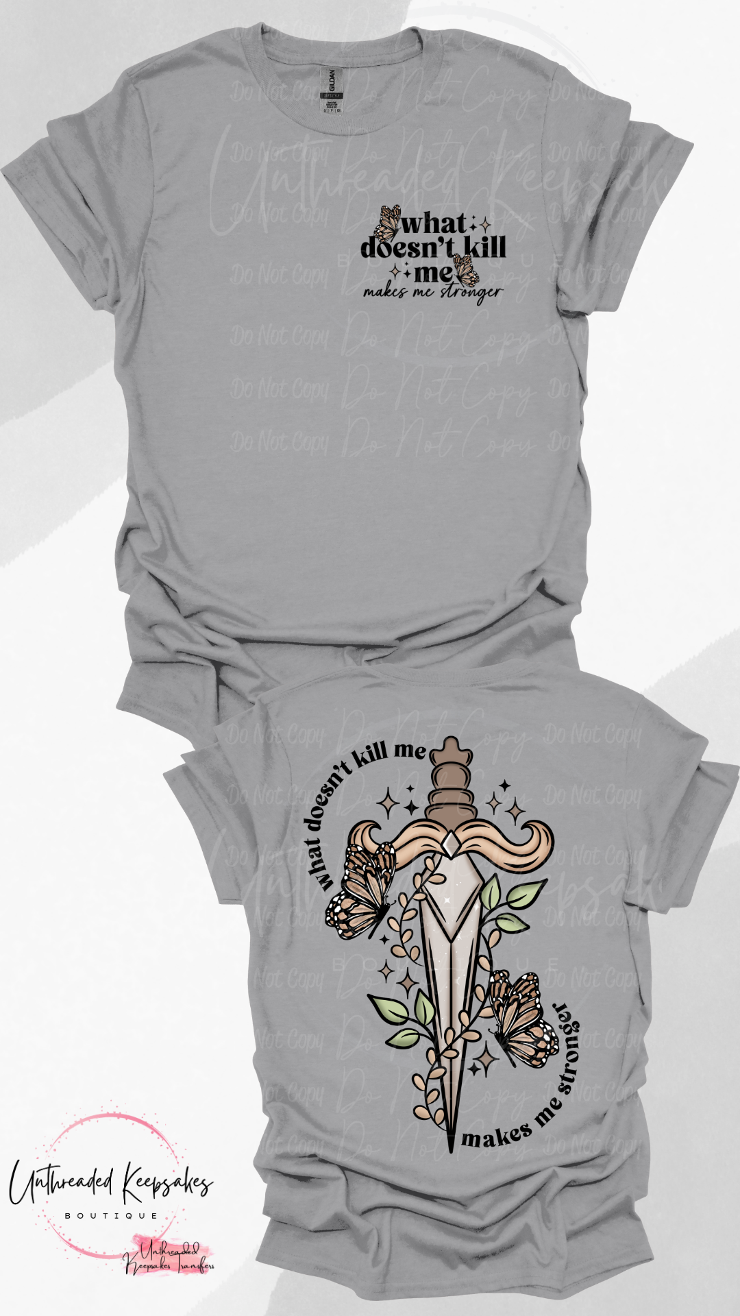 What Doesnt Kill Me Makes Me Stronger Womens Graphic T-shirt
