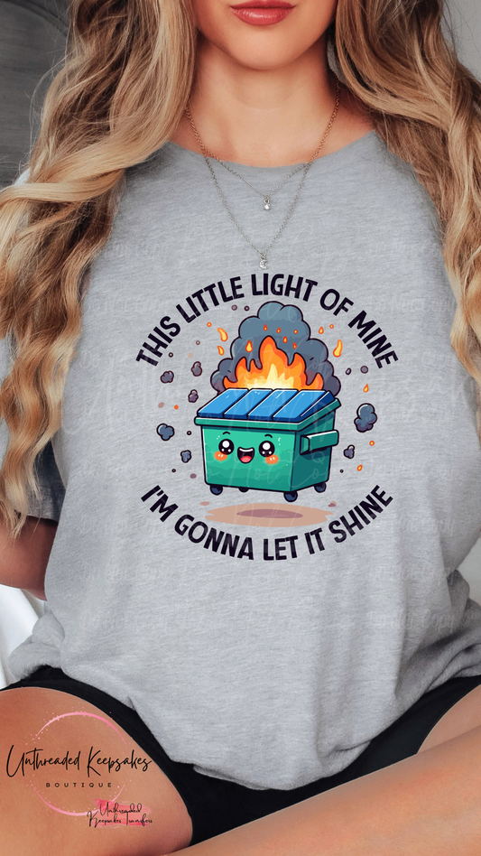 This Little Light Of MIne Im Gonna Let It Shine Womens Graphic T-Shirt
