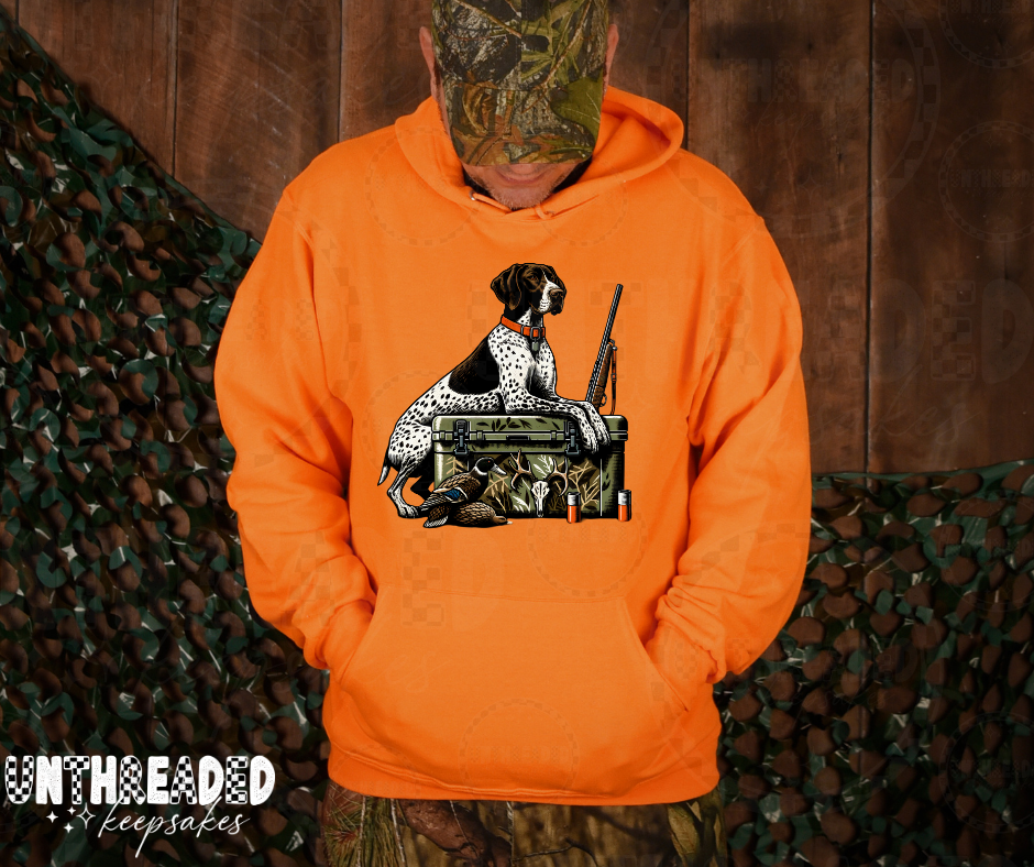 Hunting Dog Hoodie – Blaze Orange Outdoor Hoodie 🦆🐾