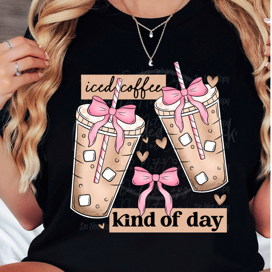 Iced Coffee Kinda Day Cute Simple Women’s Graphic T-Shirt