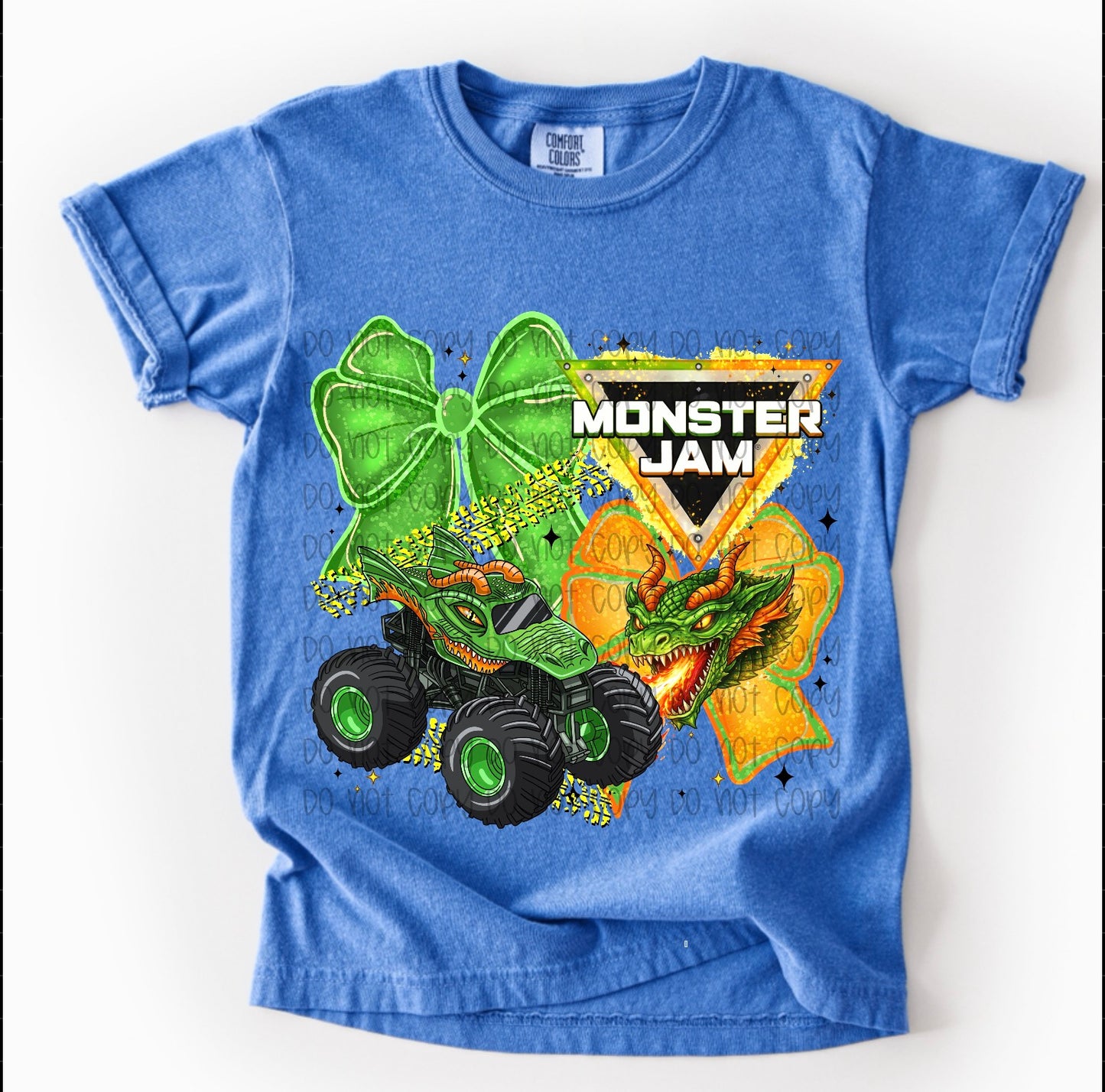 Fire Dragon Monster Truck Kids Graphic Tee