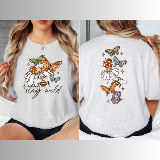 Stay Wild Womens Graphic T-Shirt/Crewneck