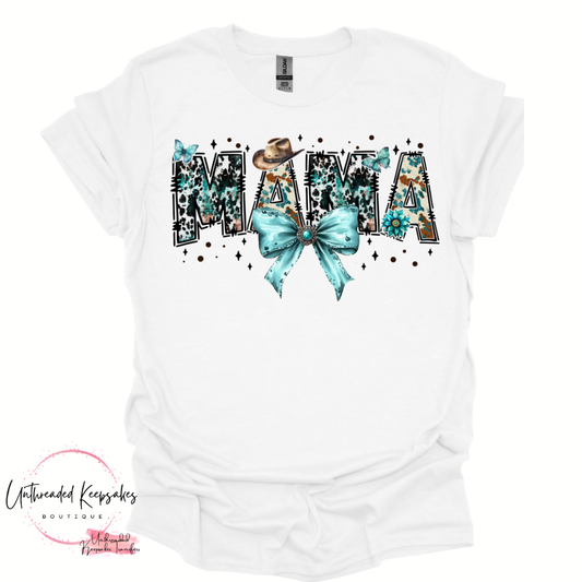 Mama Western Theme Cute Graphic T-Shirt