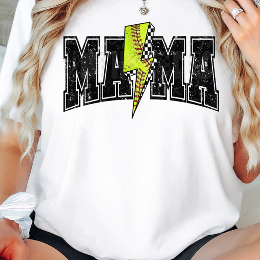 Mama Softball Womens Graphic T-shirt