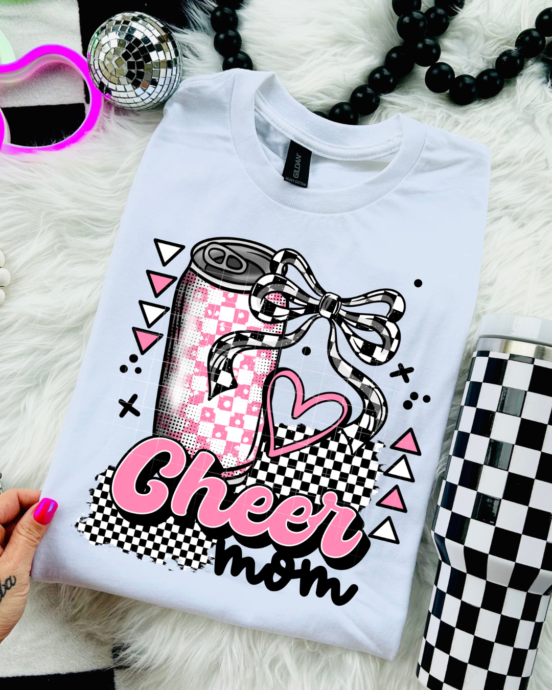 Cheer Mom Cute Womens Graphic T-Shirt