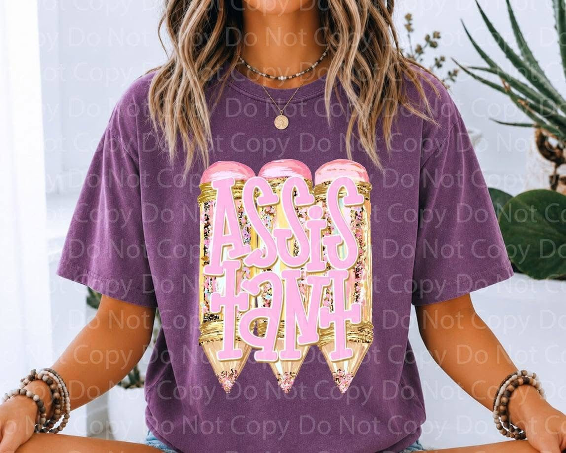 Assistant Principal Pencil Graphic T-Shirt | Cute Back to School Tee | School Administrator Unisex Shirt | Educational Leadership Apparel