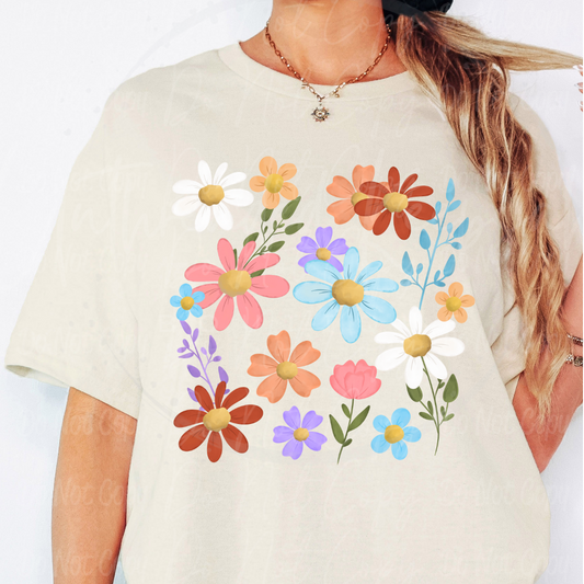 Spring Flowers Cute Women’s Graphic T-Shirt