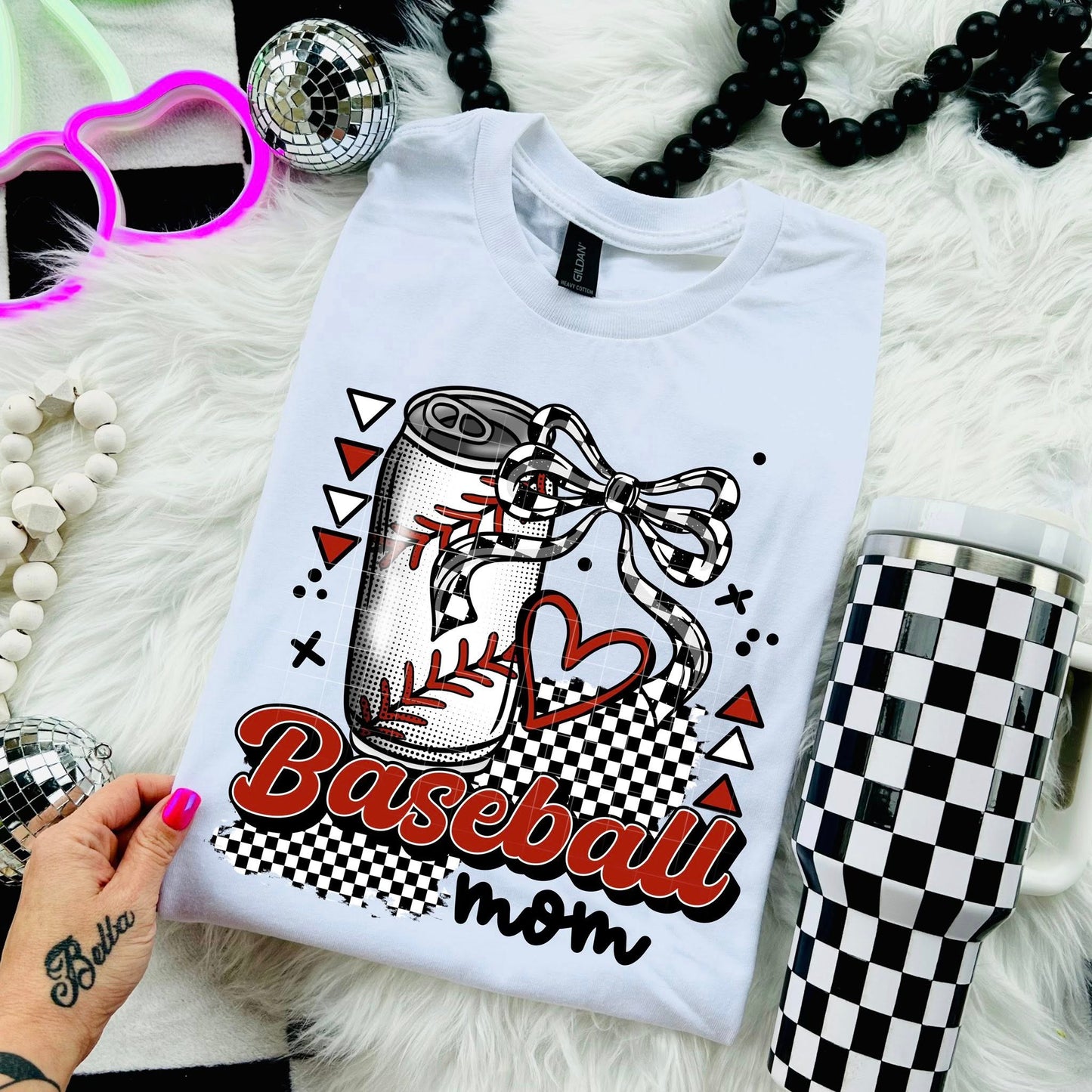 Baseball Mom Cute Womens Graphic T-Shirt