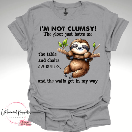 Im Not Clumsy Cute Sloth Graphic T-Shirt