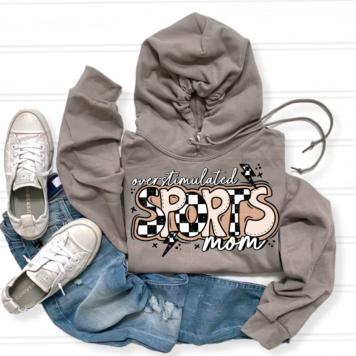 Overstimulated Sports Mama Women's Graphic Hoodie