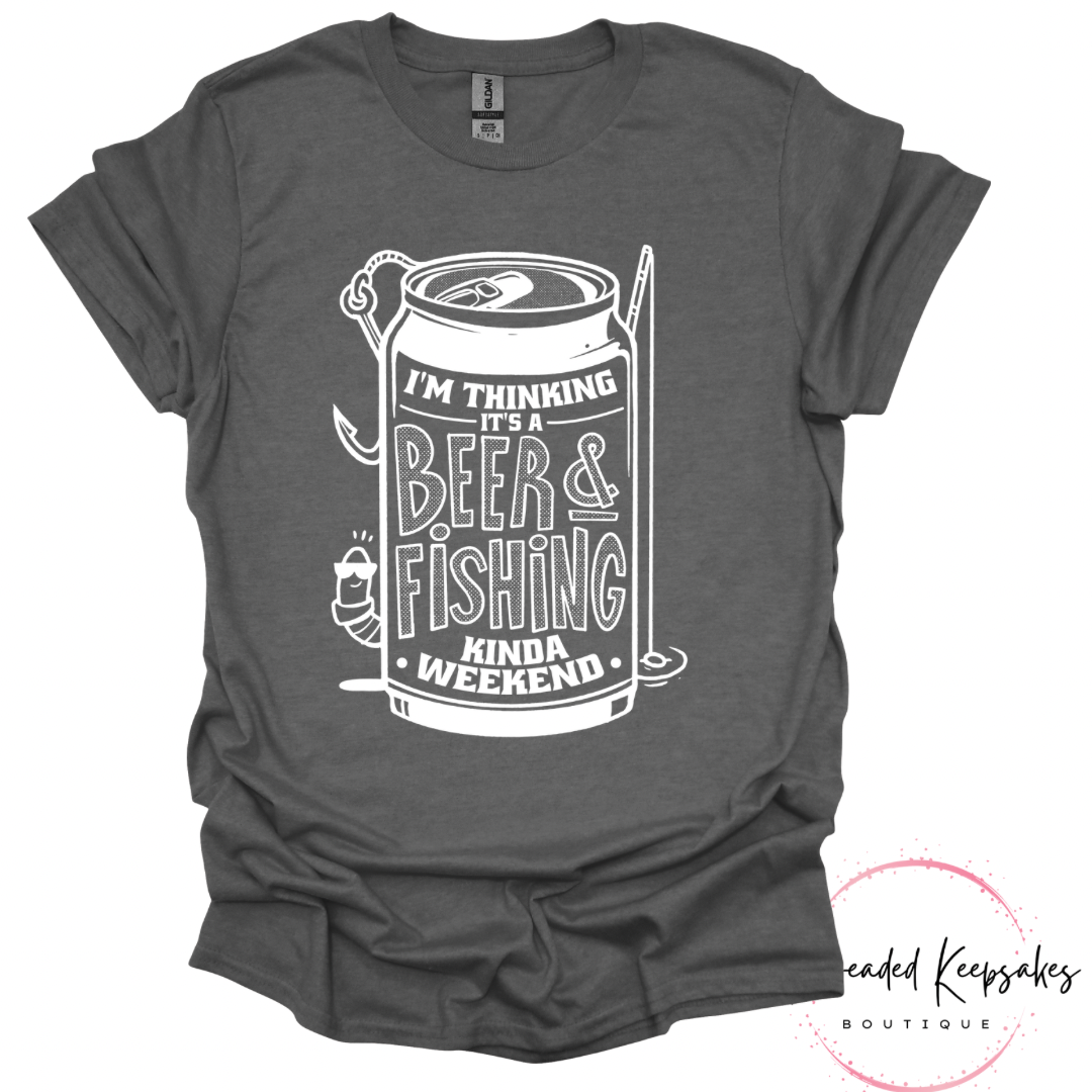 Fishing kinda weekend graphic t-shirt