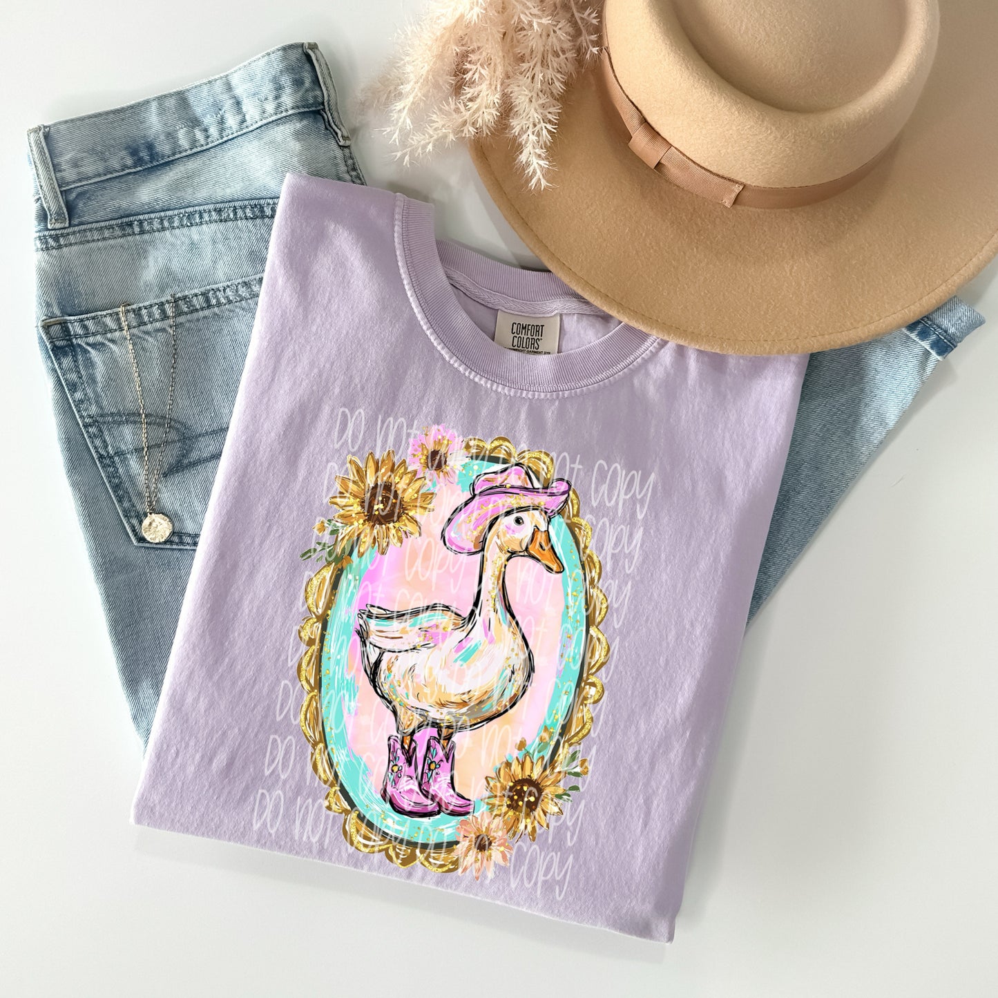 Goose and Sunflower Graphic T-Shirt | Cute Farmhouse Summer Tee | Country Life Unisex Shirt | Floral Nature Apparel