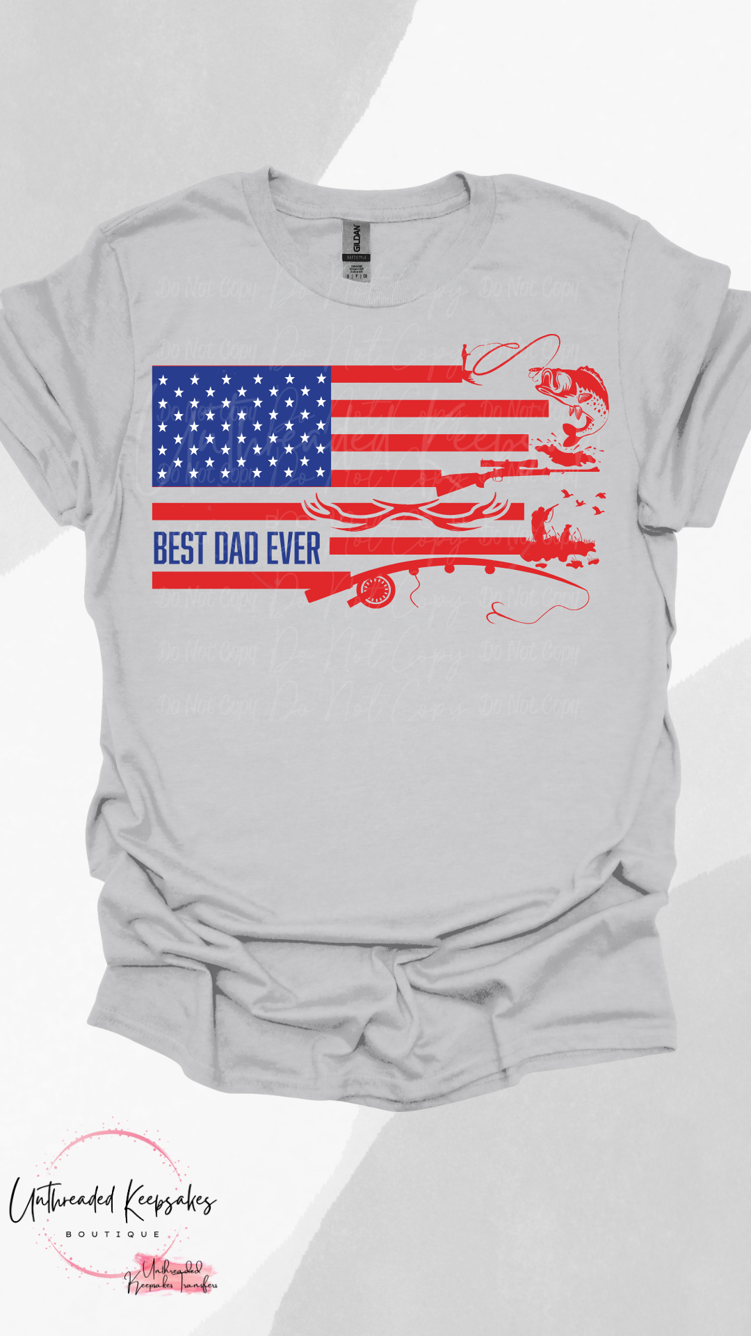 Best Dad Ever Flag Mens Graphic T-shirt