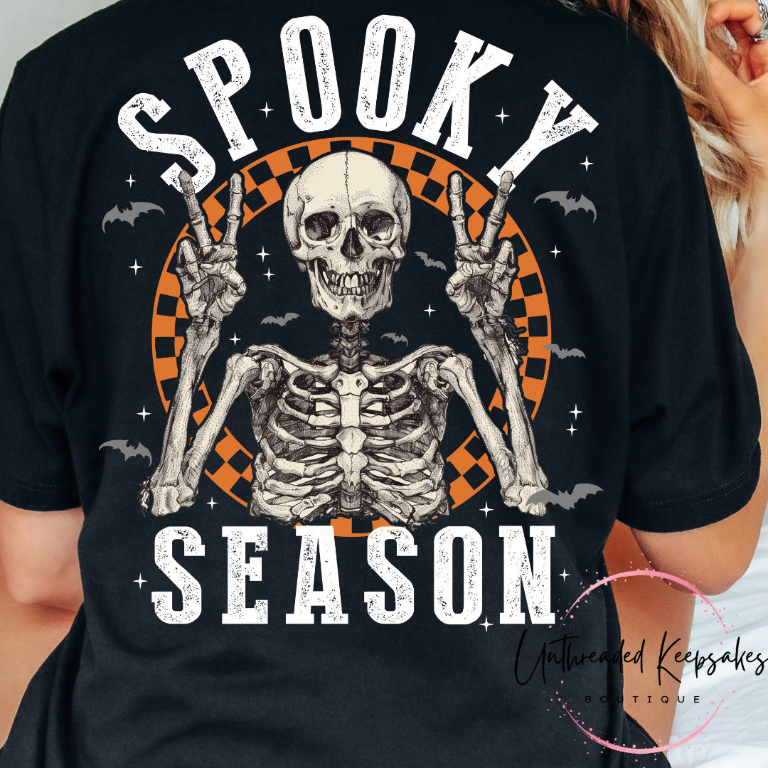 Spooky Season Skeleton Halloween Graphic T-Shirt