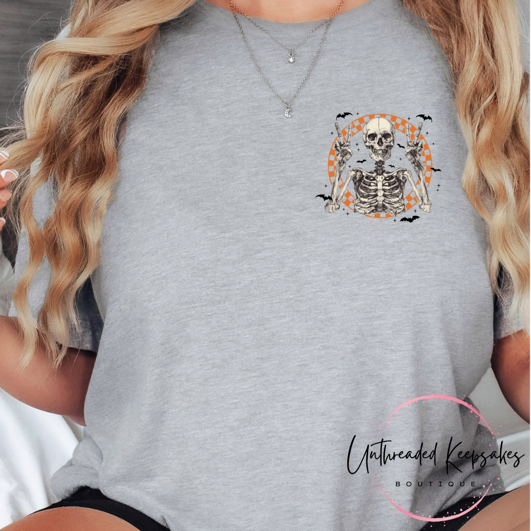 Spooky Season Skeleton Halloween Graphic T-Shirt