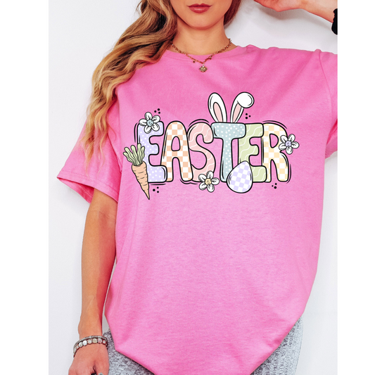 Easter Cute Graphic Ears Womens Graphic T-Shirt