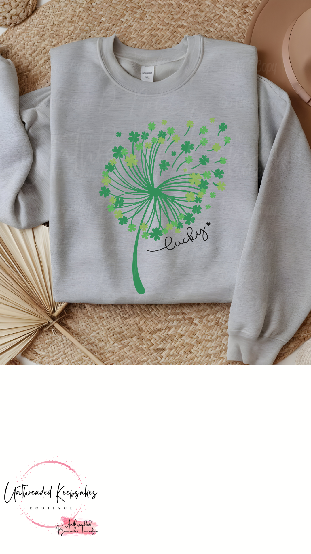 Lucky Dandelion Cute St.Patrick's Day Women's Graphic Crewneck