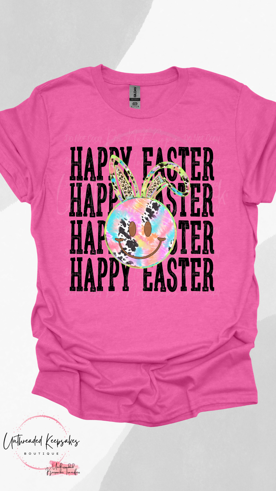 Happy Easter Pink Cute Easter Graphic T-shirt