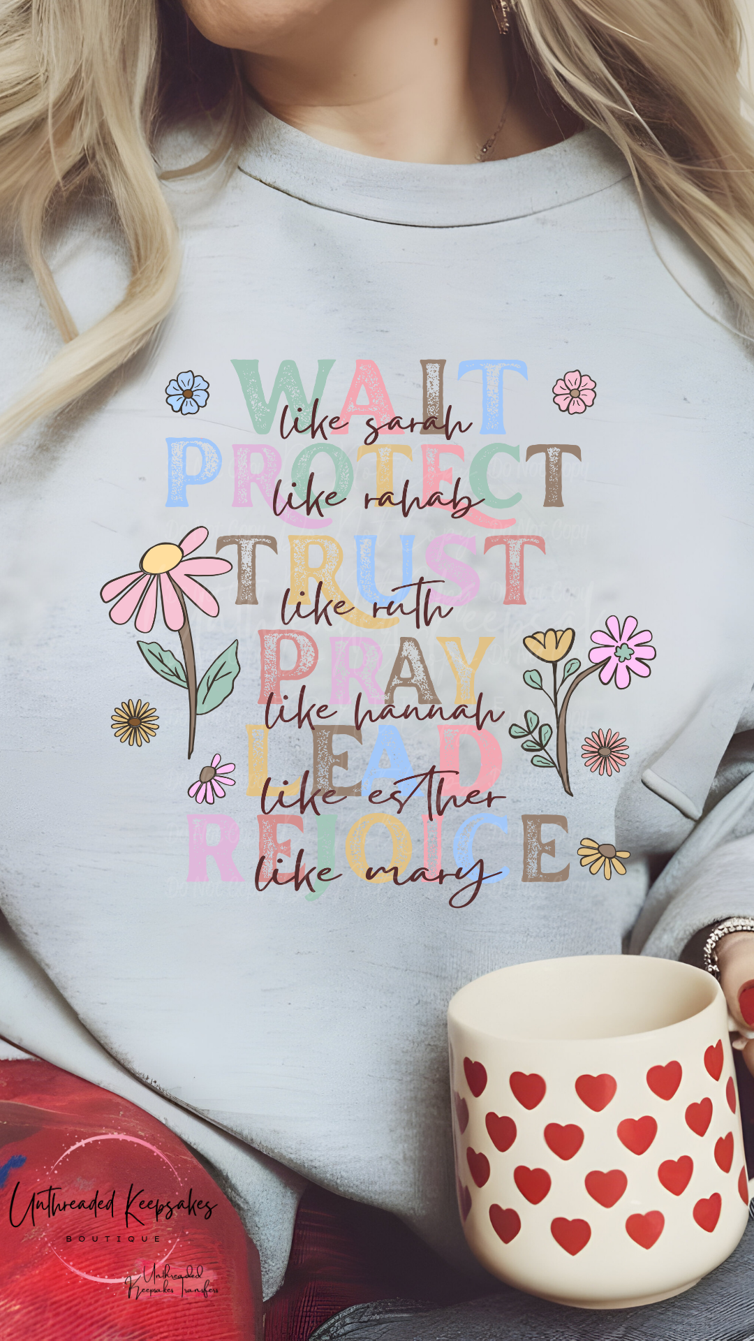 Easter Bible Cute Womens Graphic Crewneck