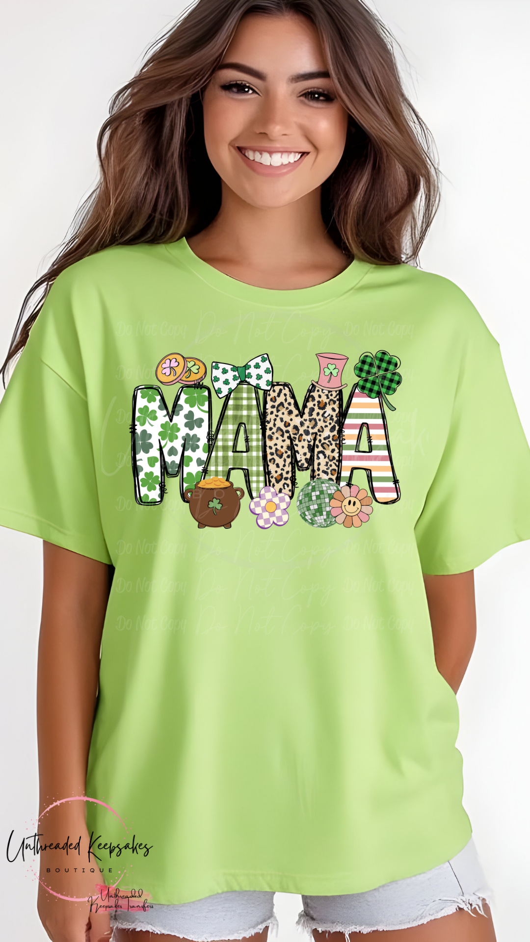 Mama Cute St.Patricks Day Graphic T-shirt