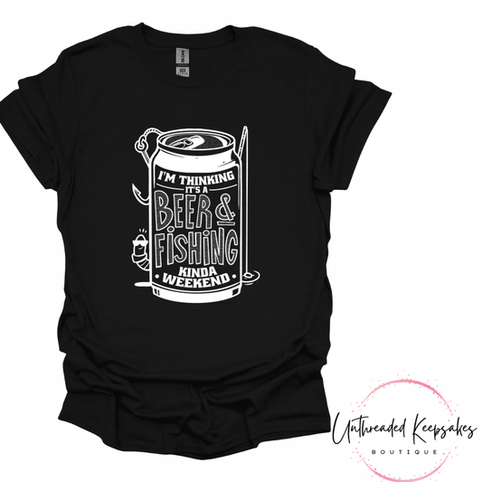 Fishing kinda weekend graphic t-shirt