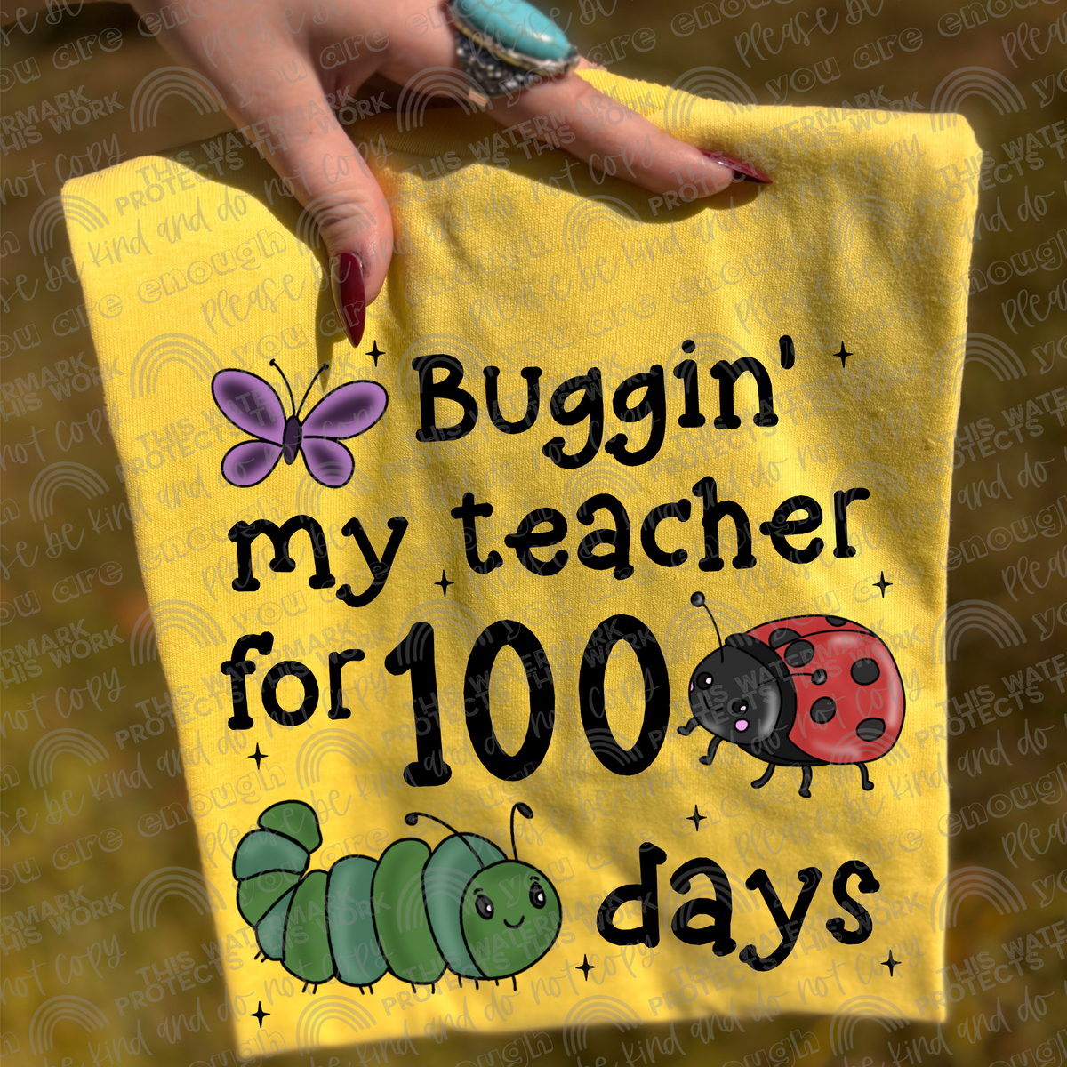 Buggin' My Teacher for 100 Days Youth School T-Shirt