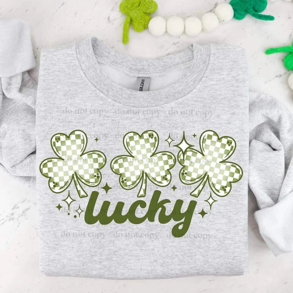 Lucky Clover St Patricks Day Women's Graphic Crewneck