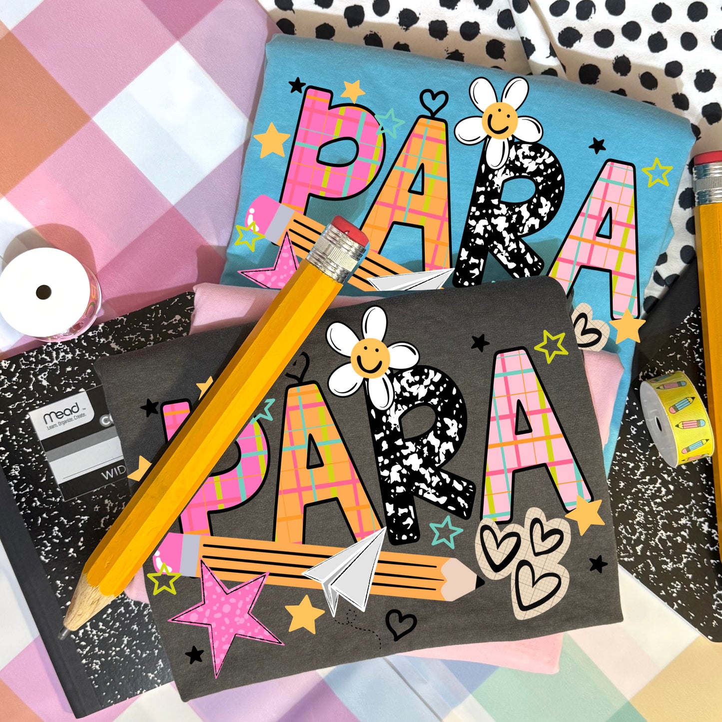 Teacher Pencil Graphic T-Shirt | Teacher Name School Tee | Back to School Teacher Shirt