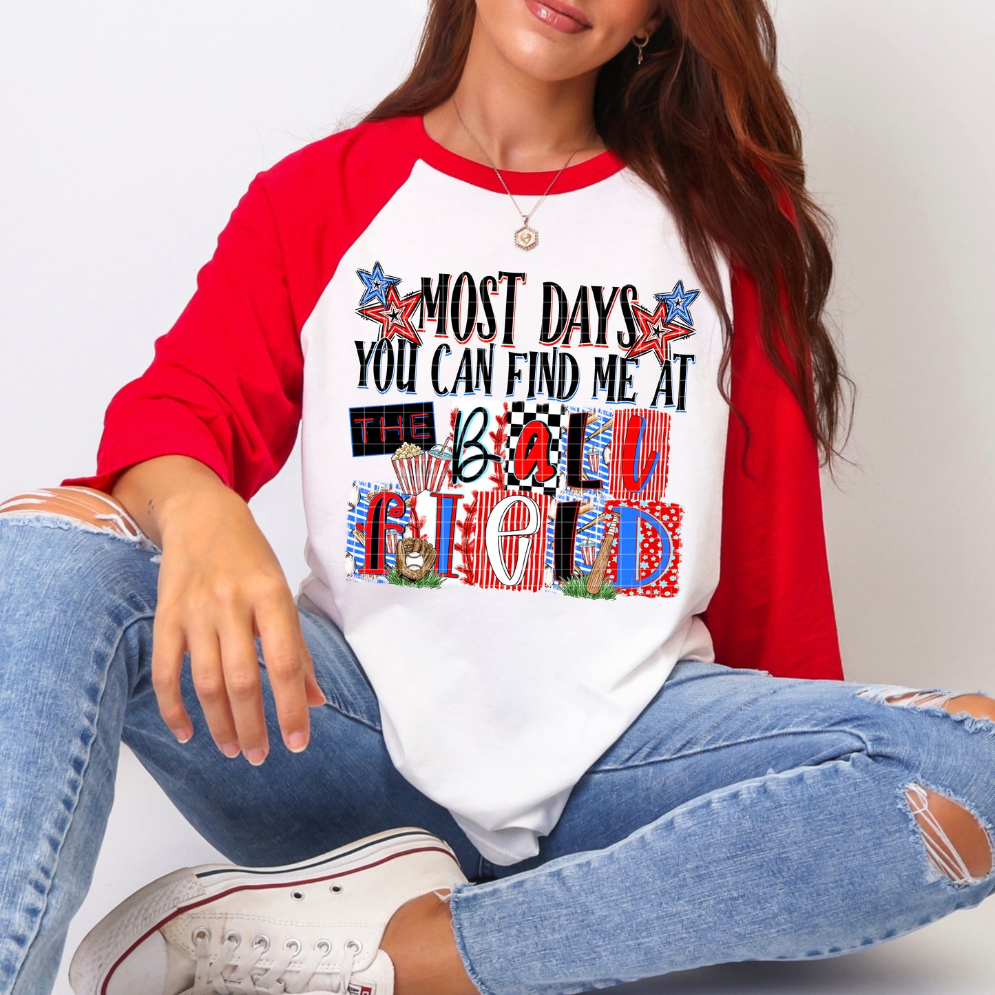Most Days You Can Find Me at the Ball Field Raglan Tee | Baseball Mom Shirt | Softball Mom Tee | Game Day Baseball Shirt | Sports Mom Graphic Tee