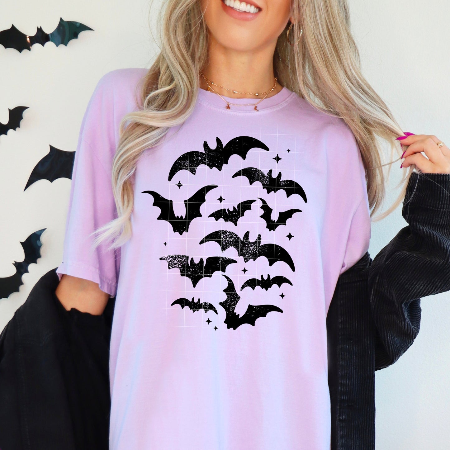 Batty for Halloween – Spooky Purple Graphic Tee