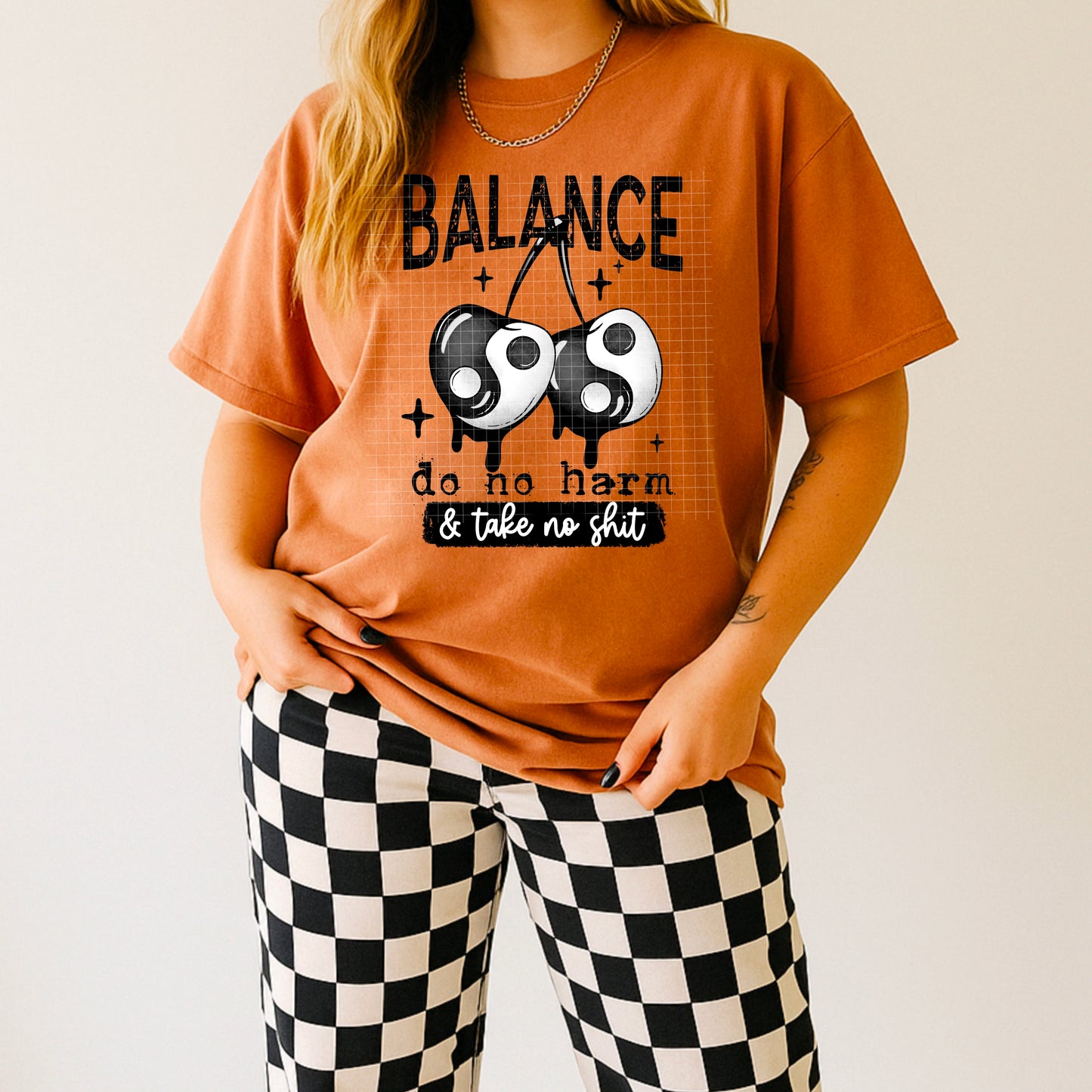 Balance Do No Harm Take No Shit Tee – Bold Mindset Graphic Shirt