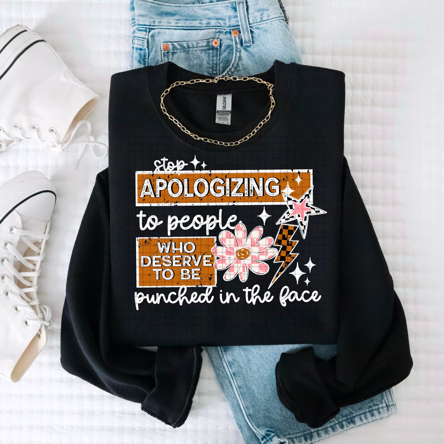 Stop Apologizing Graphic Crewneck