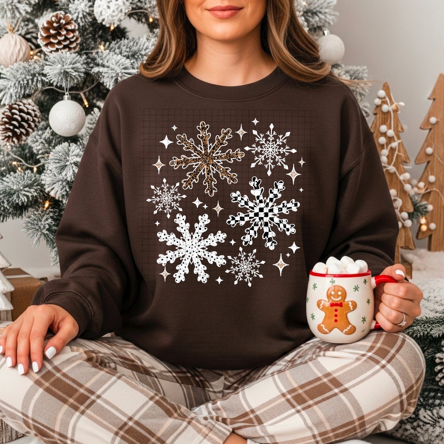 Snowflakes Graphic Crewneck
