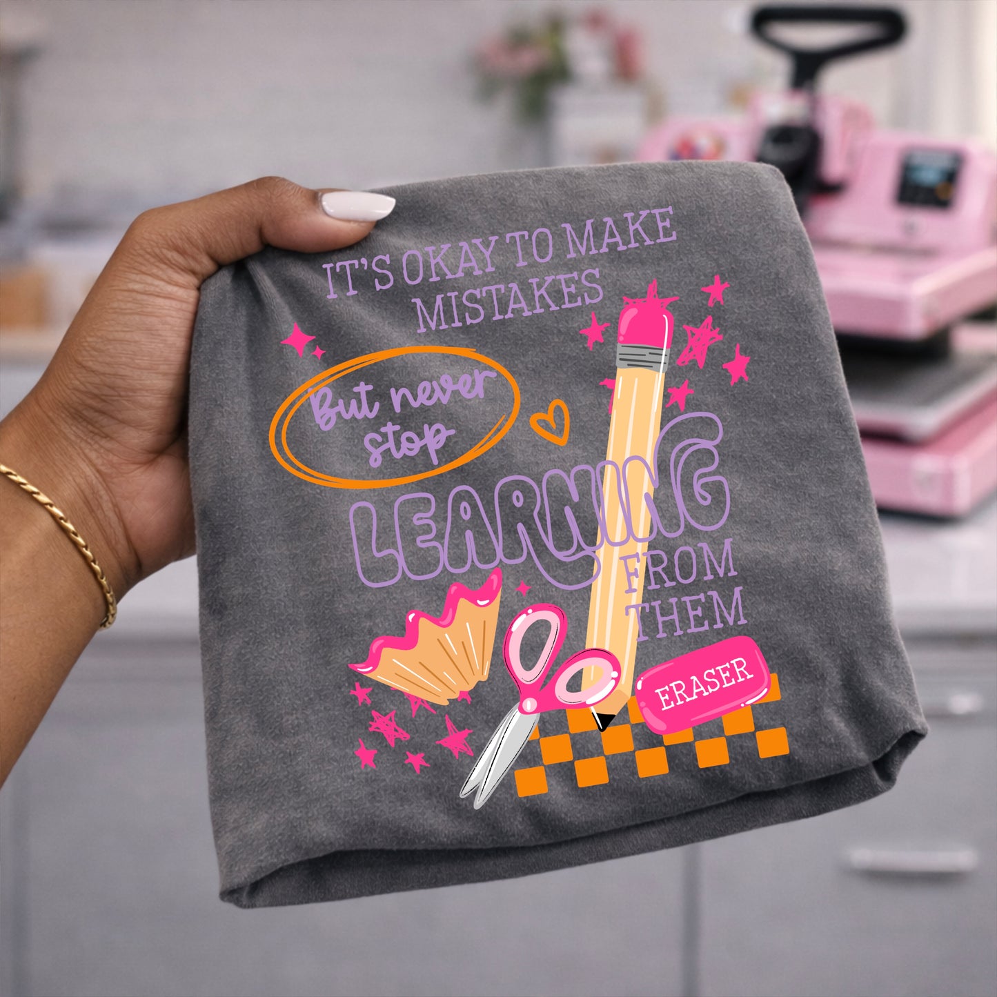 It's Okay to Make Mistakes Teacher Graphic Tee