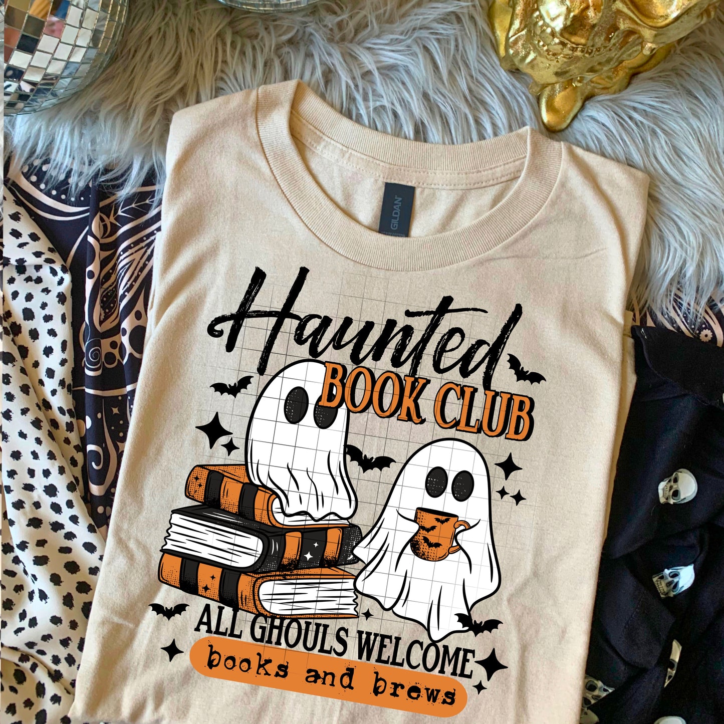 Haunted Book Club T-Shirt – All Ghouls Welcome Books & Brews Tee