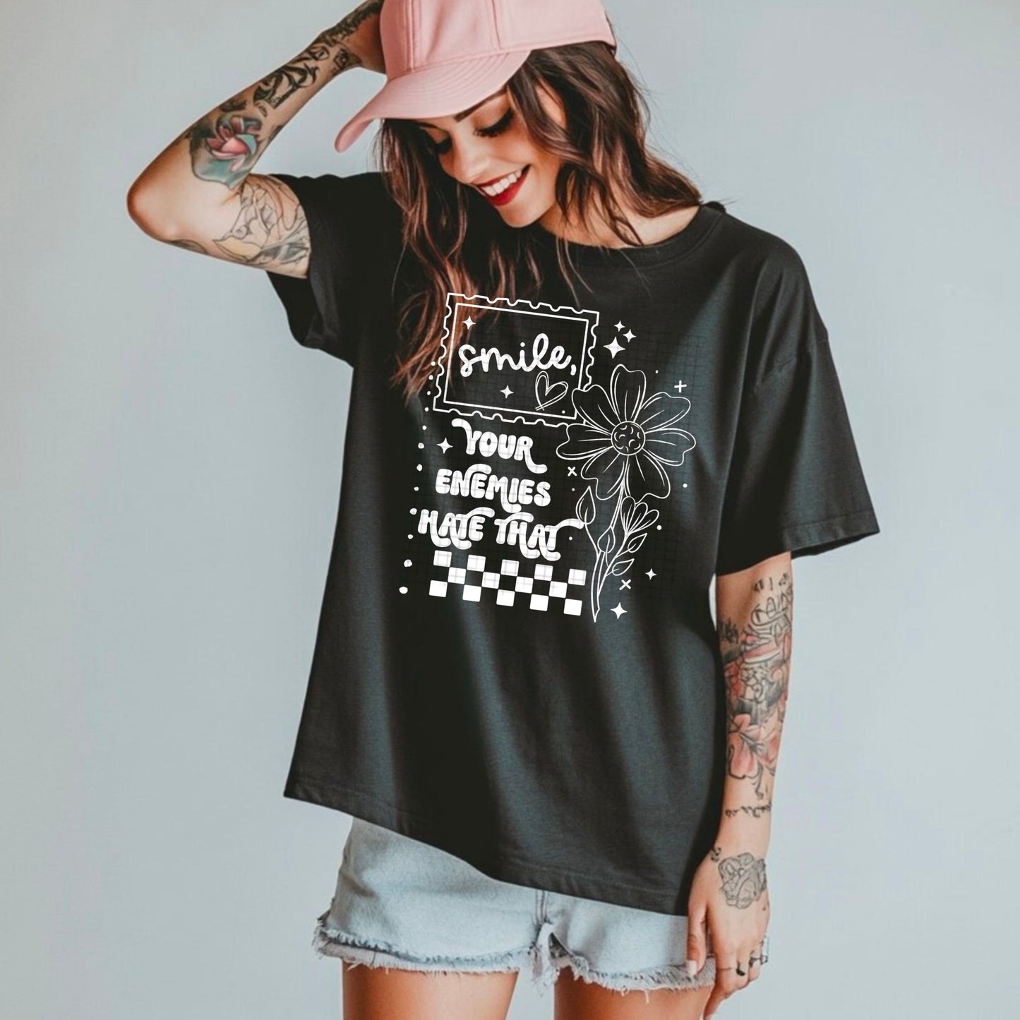 Sarcastic Smile Graphic Tee – Confident Vibes Shirt