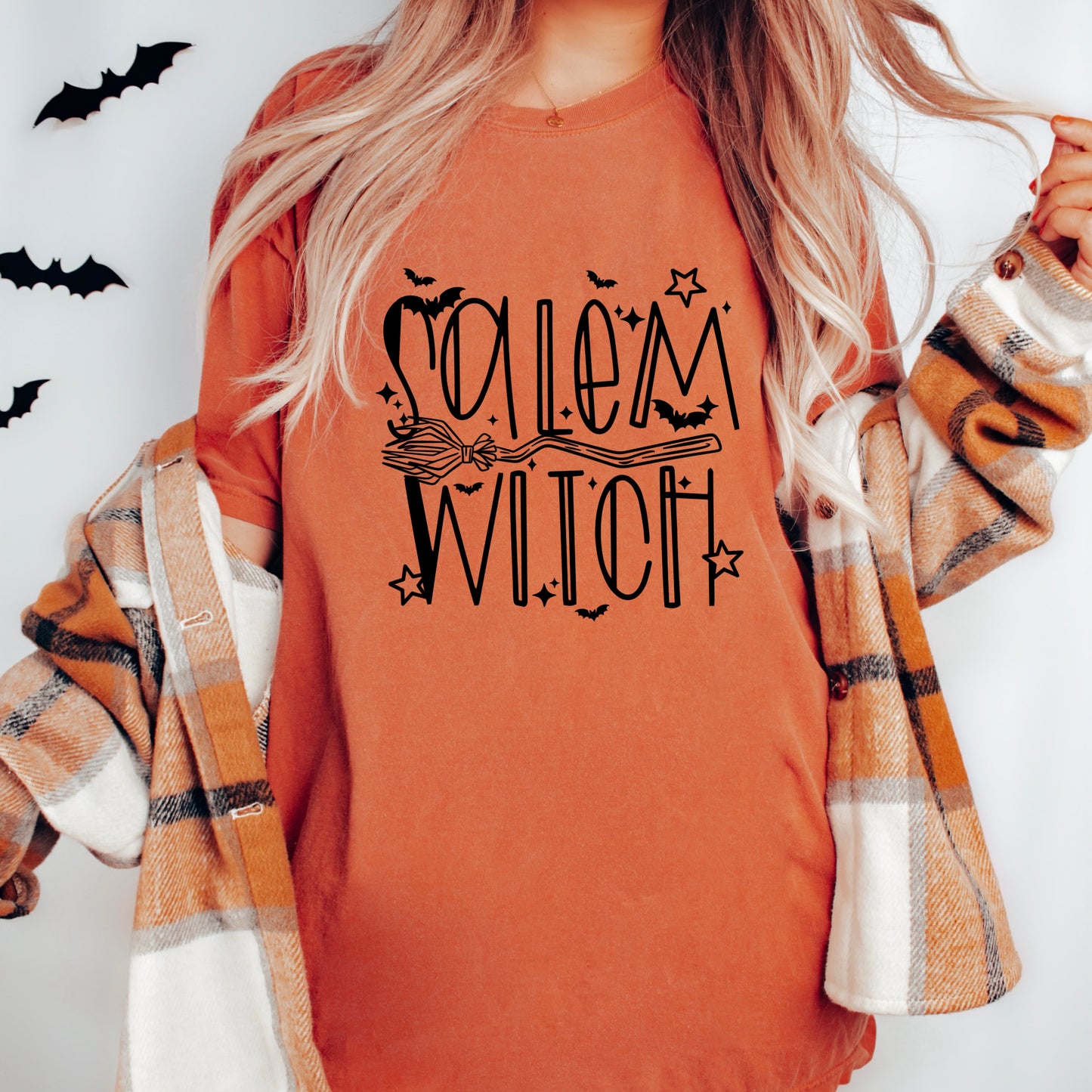 Salem Witch Halloween Shirt | Cute Witchy Fall Graphic Tee | Spooky Season T-Shirt | Halloween Pumpkin & Bats Shirt | Cozy Autumn Unisex Tee ππ§ββοΈπ¦