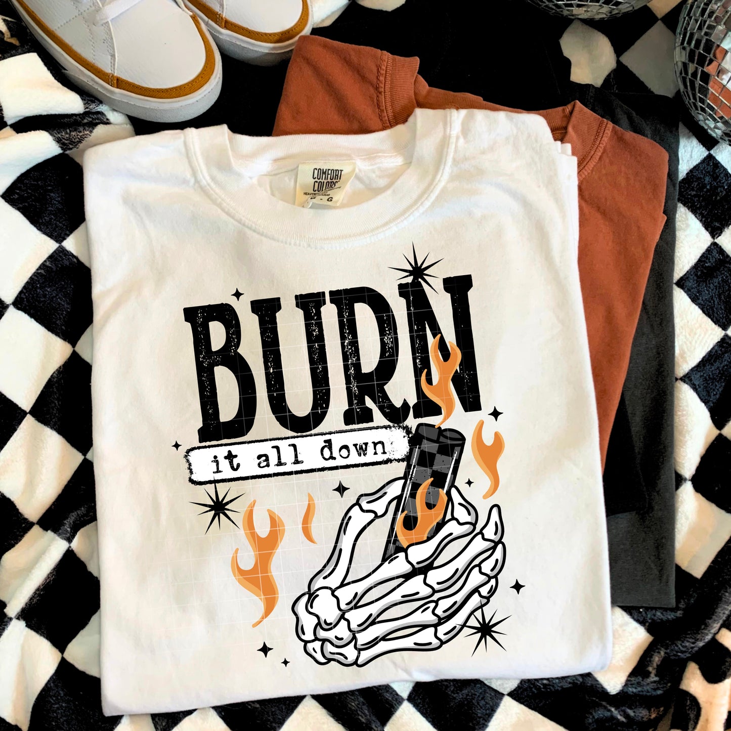 π₯π Burn It All Down Skeleton Lighter Shirt β¨π€