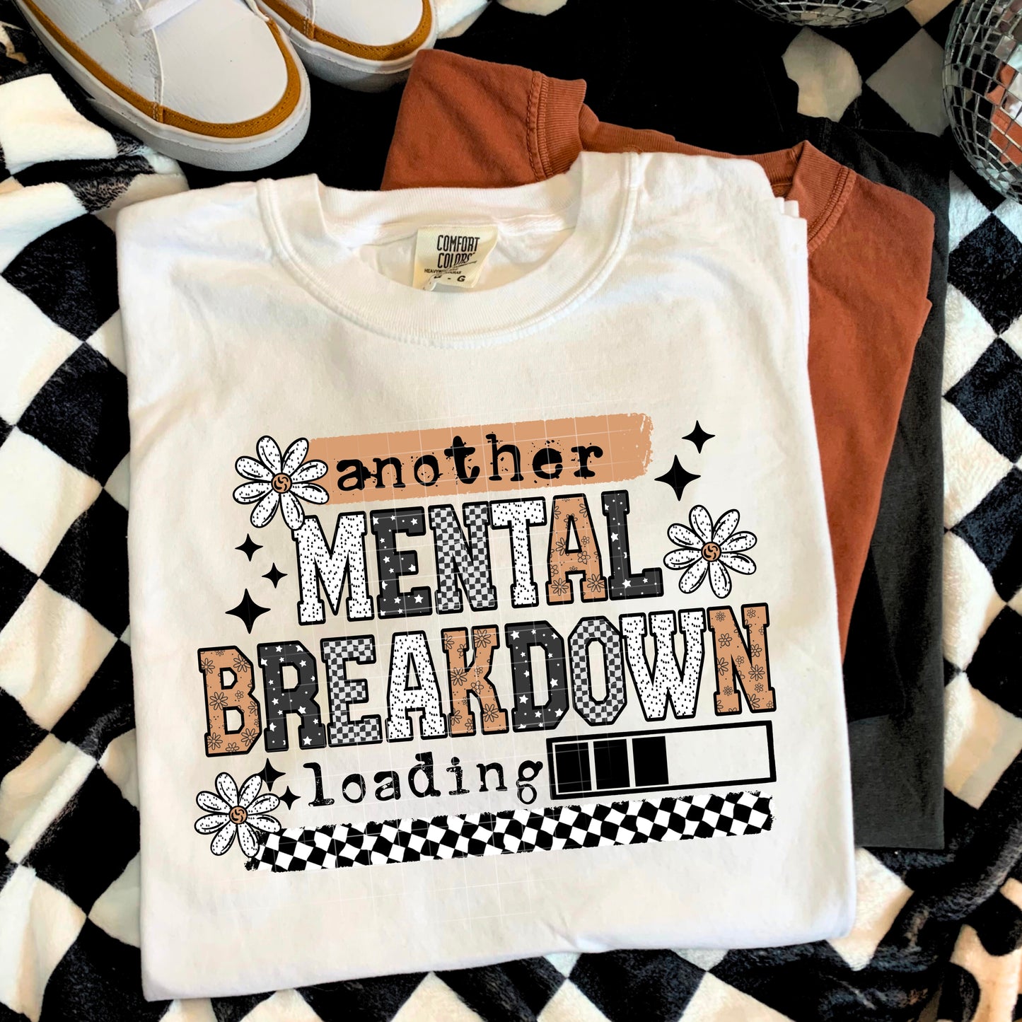 Another Mental Breakdown Loading Graphic Tee – Funny Retro Sarcastic Shirt