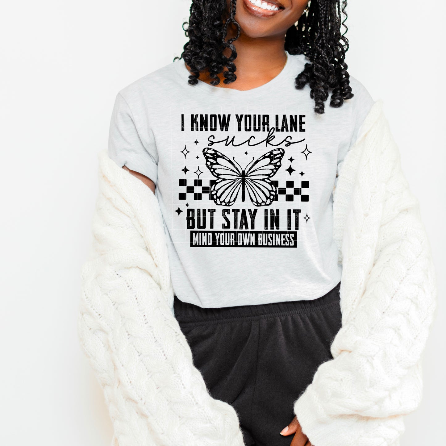 π¦β¨ βI Know Your Lane Sucks, But Stay In Itβ Graphic Tee ππ€