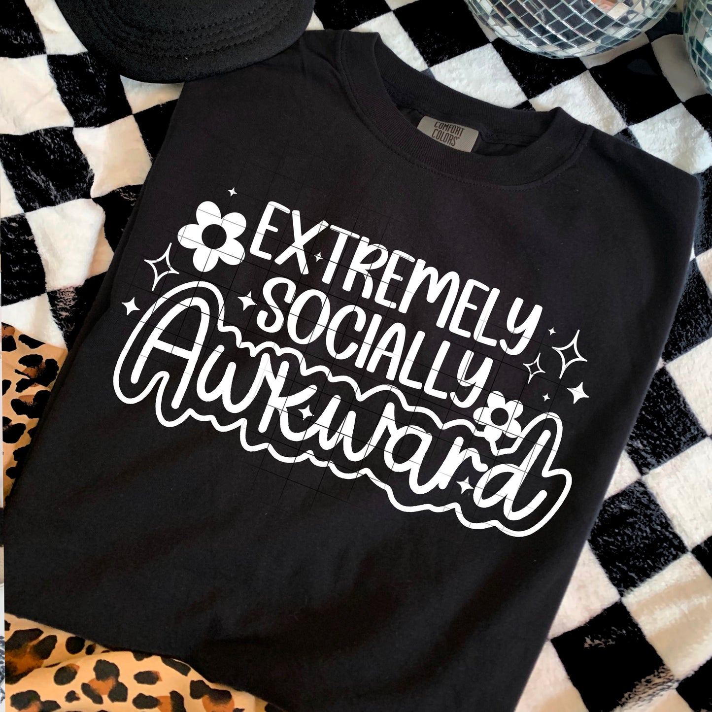 Extremely Socially Awkward Tee 🤍✨ | Funny Introvert Shirt | Cute Aesthetic Graphic Tee
