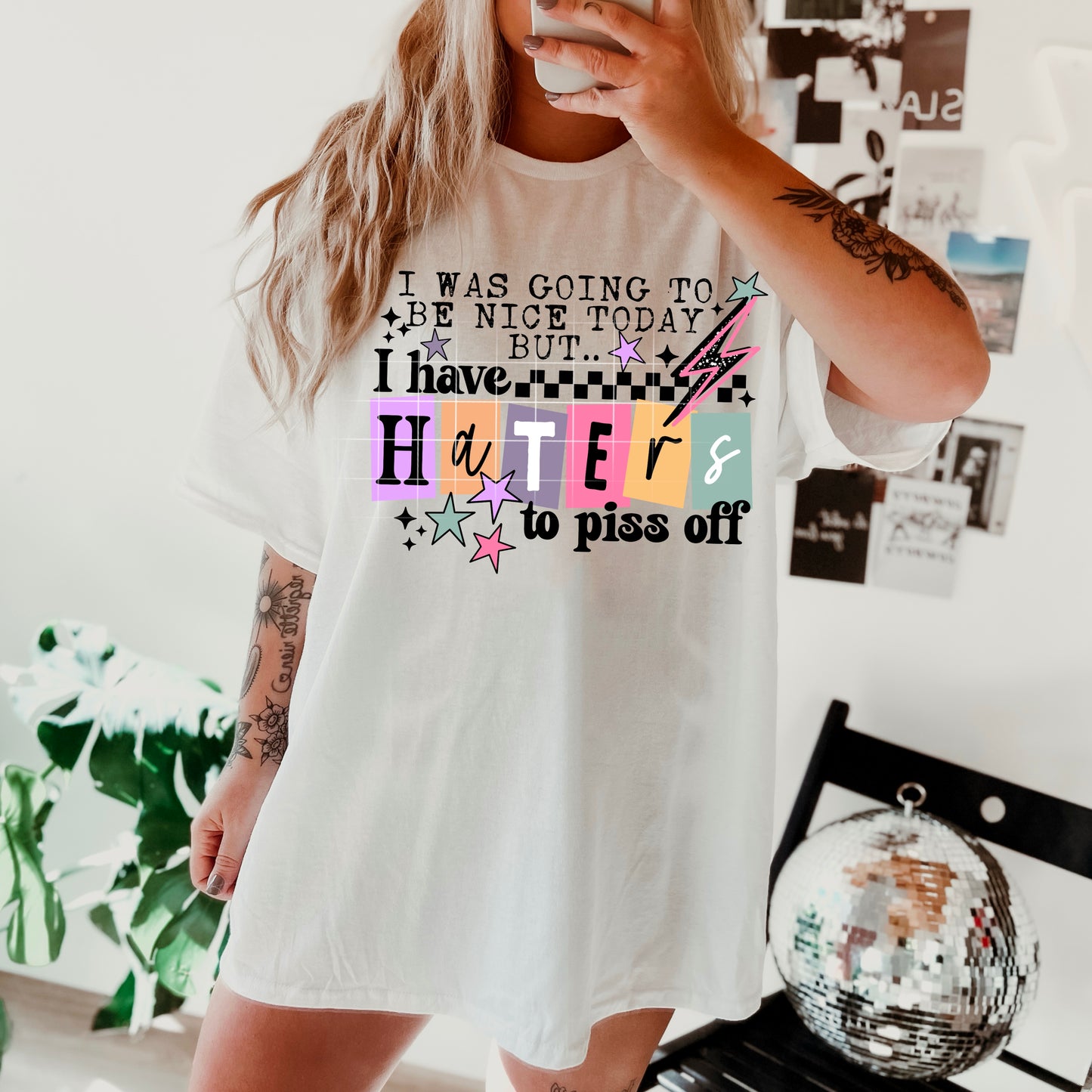 β¨ I Have Haters to Piss Off Tee β Sassy Pastel Aesthetic Graphic Shirt π₯π