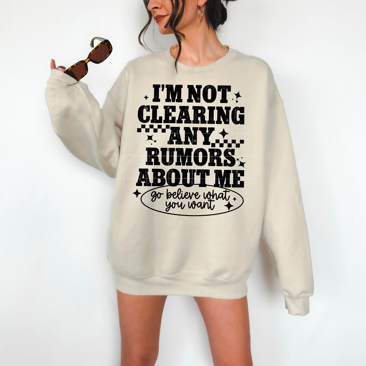 I’m Not Clearing Any Rumors 😎✨ Oversized Attitude Sweatshirt