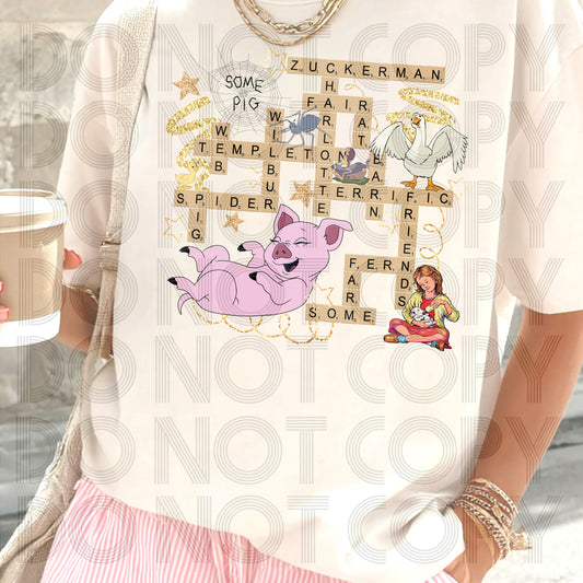 Charlotte’s Web Inspired Word Collage Shirt | Classic Book Tee