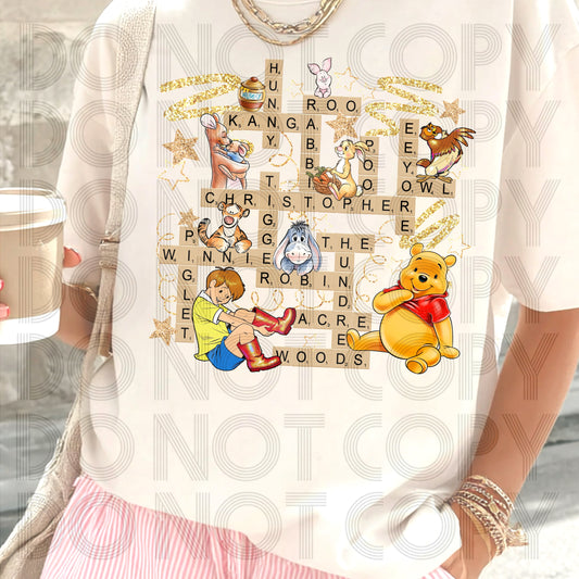 Winnie the Pooh Inspired Word Collage Shirt | Storybook Graphic Tee