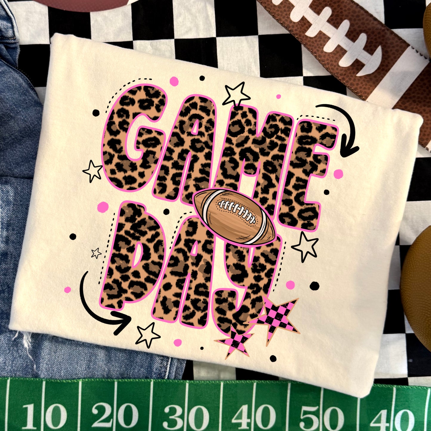 Game Day Cheetah Graphic T-Shirt