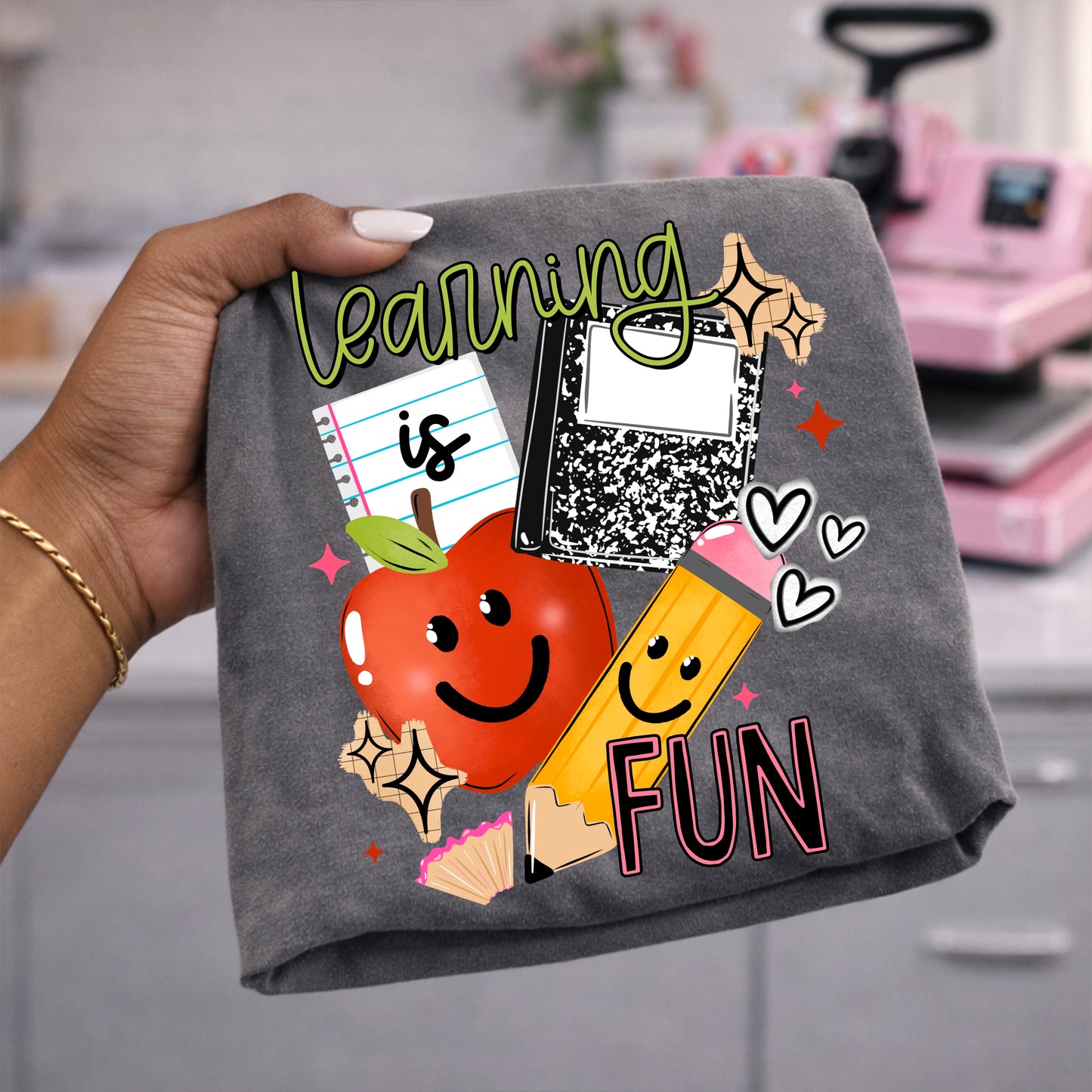 Learning Is Fun Graphic T-Shirt | Cute Teacher Shirt | Back to School Unisex Tee | Classroom Teacher Gift