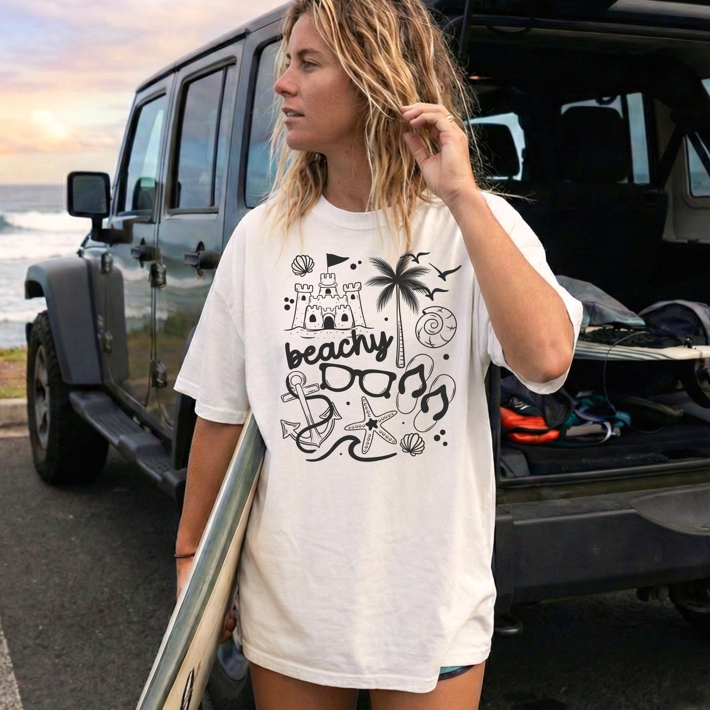 Beachy Graphic T-Shirt | Coastal Summer Tee | Ocean Lover Unisex Shirt | Beach Vacation Apparel