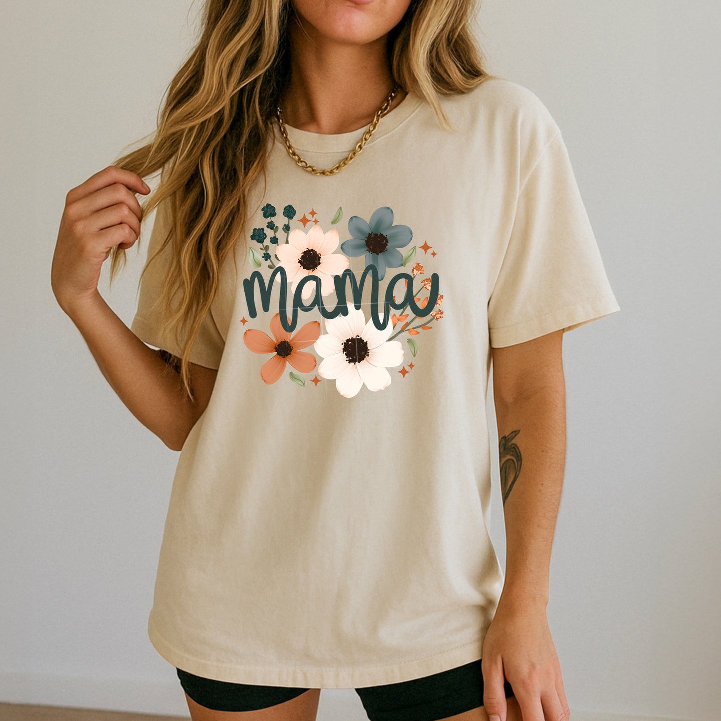 Mama Floral Graphic Tee | Trendy Mom Shirt