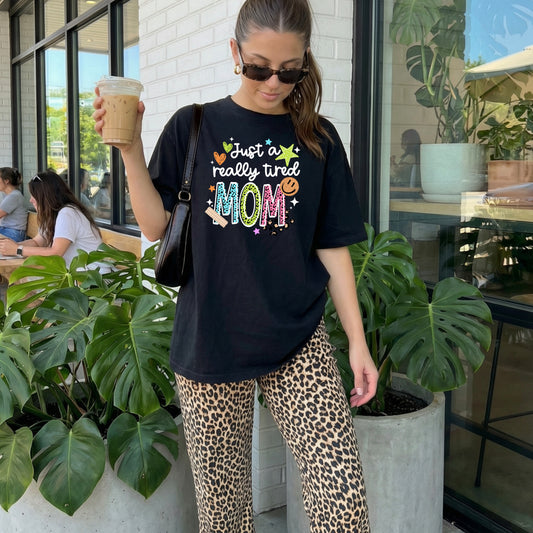 Just a Really Tired Mom Tee π Funny Relatable Mom Shirt